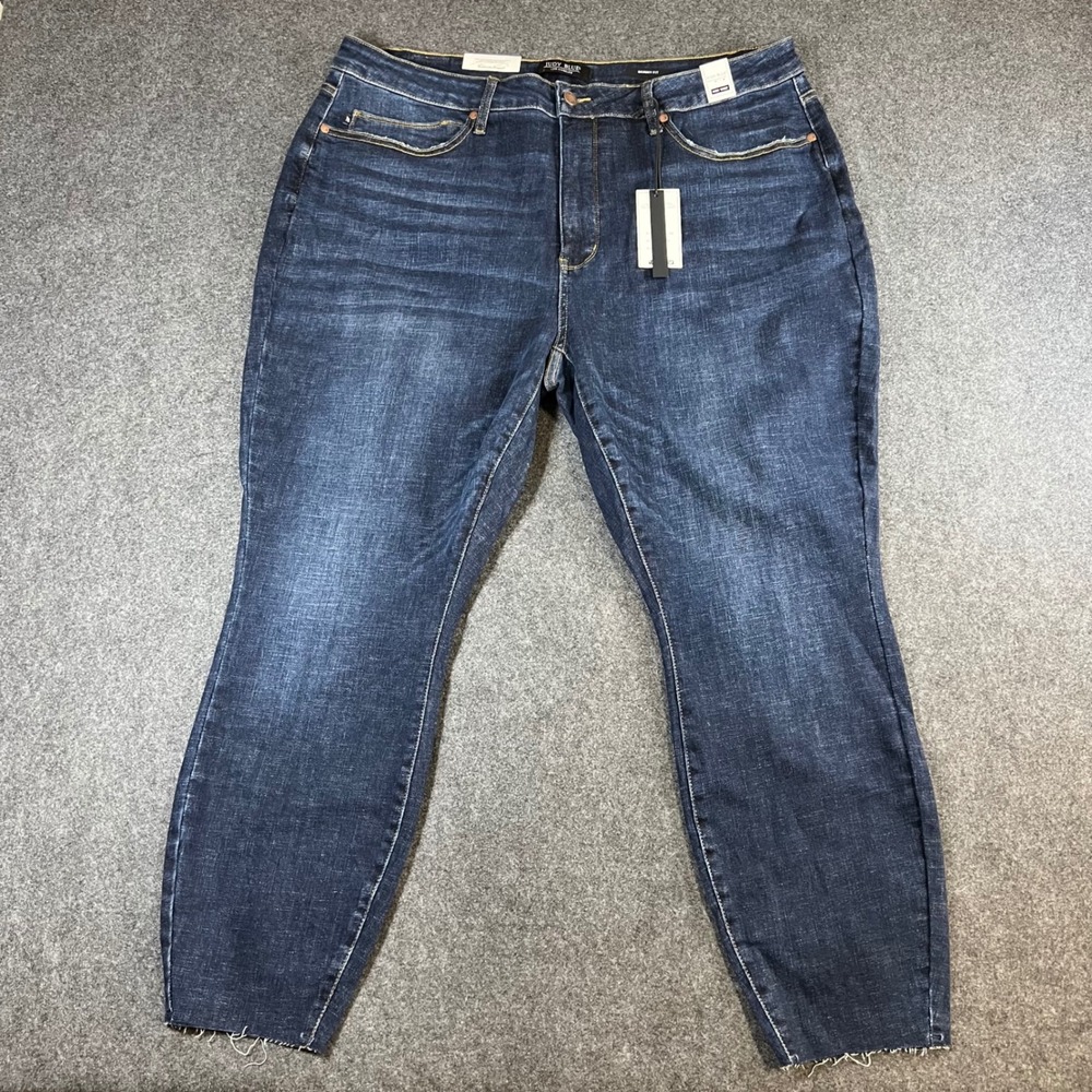 Judy Blue Womens High Waist Tummy Control Skinny Jeans Dark Blue 22W 88527 DK-CO